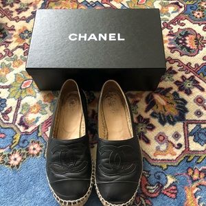 Chanel espadrilles Black 38